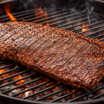 Flank steak grillissä