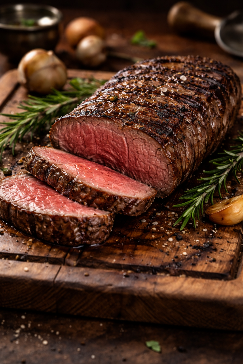 Naudan ulkofile grillissä